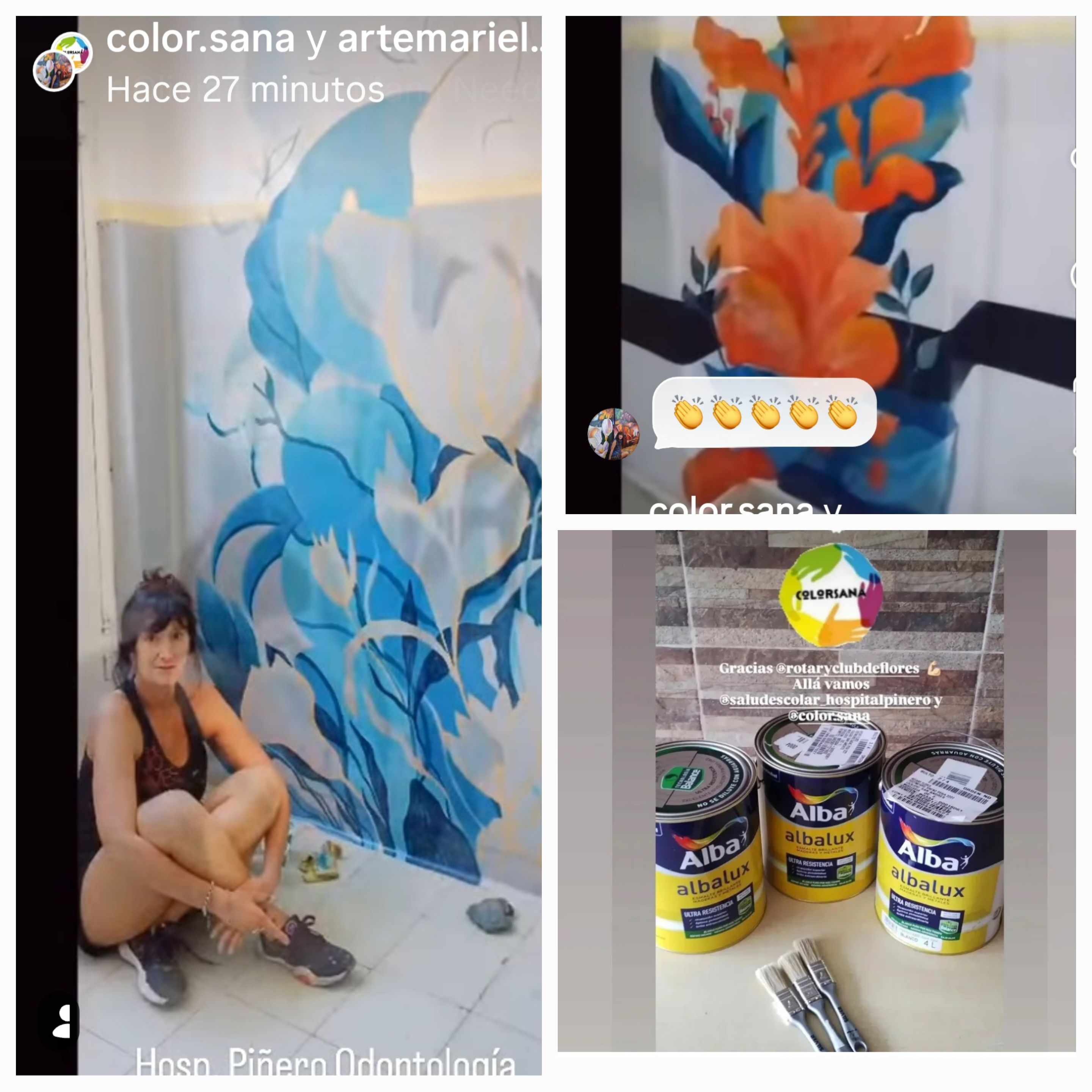 Donación de pintura para murales del Hospital Piñero
